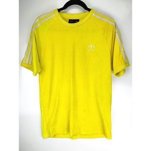 Adidas x Pharrell Williams Hu Holi Tee Yellow Tie Dye 3 Stripes Size US S CW9102